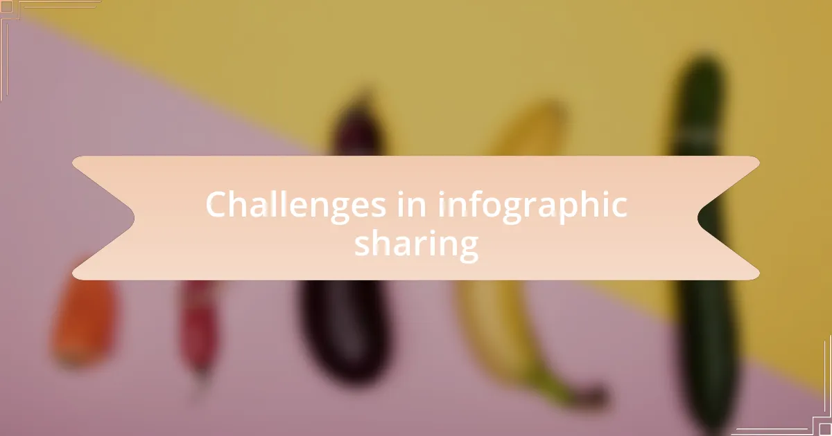 Challenges in infographic sharing