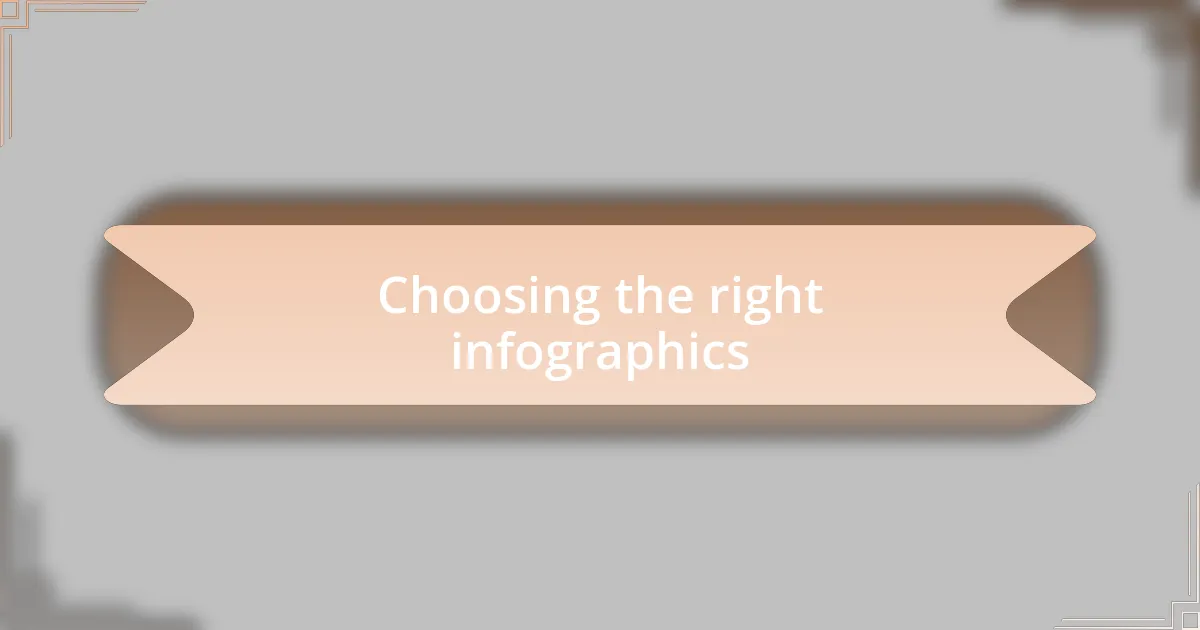 Choosing the right infographics