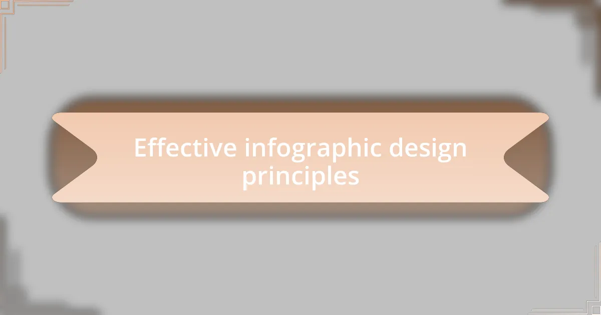 Effective infographic design principles