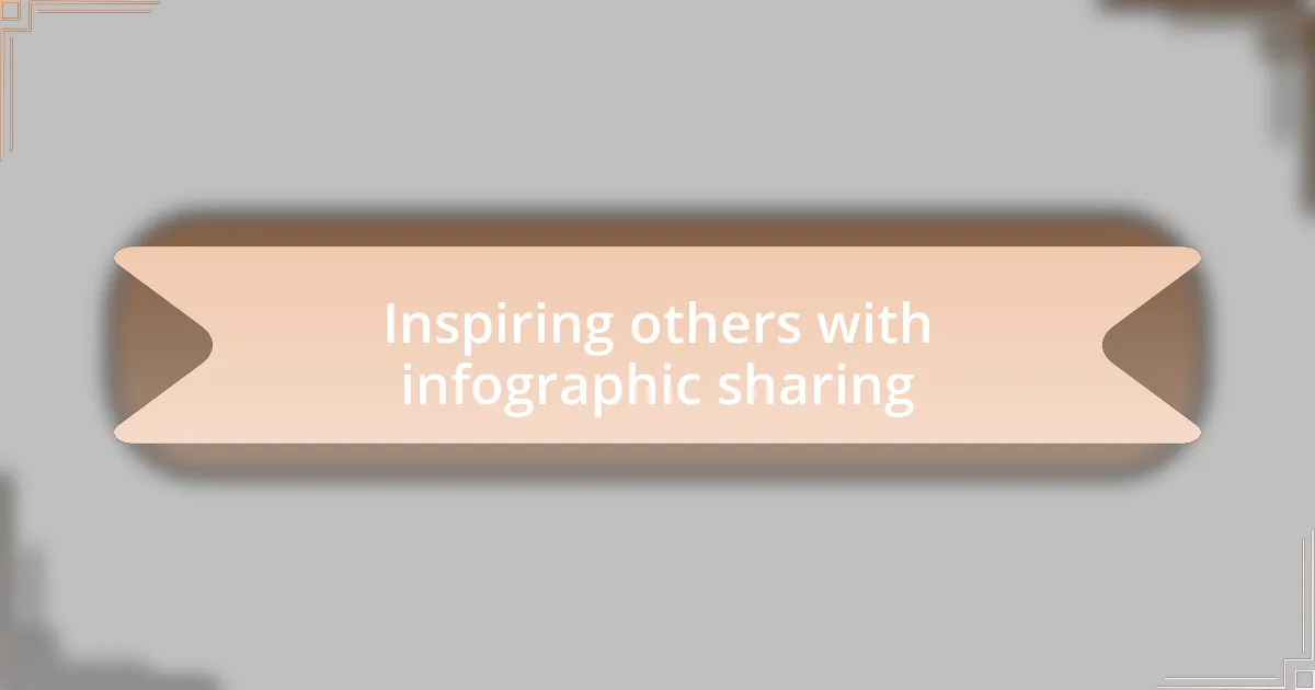 Inspiring others with infographic sharing