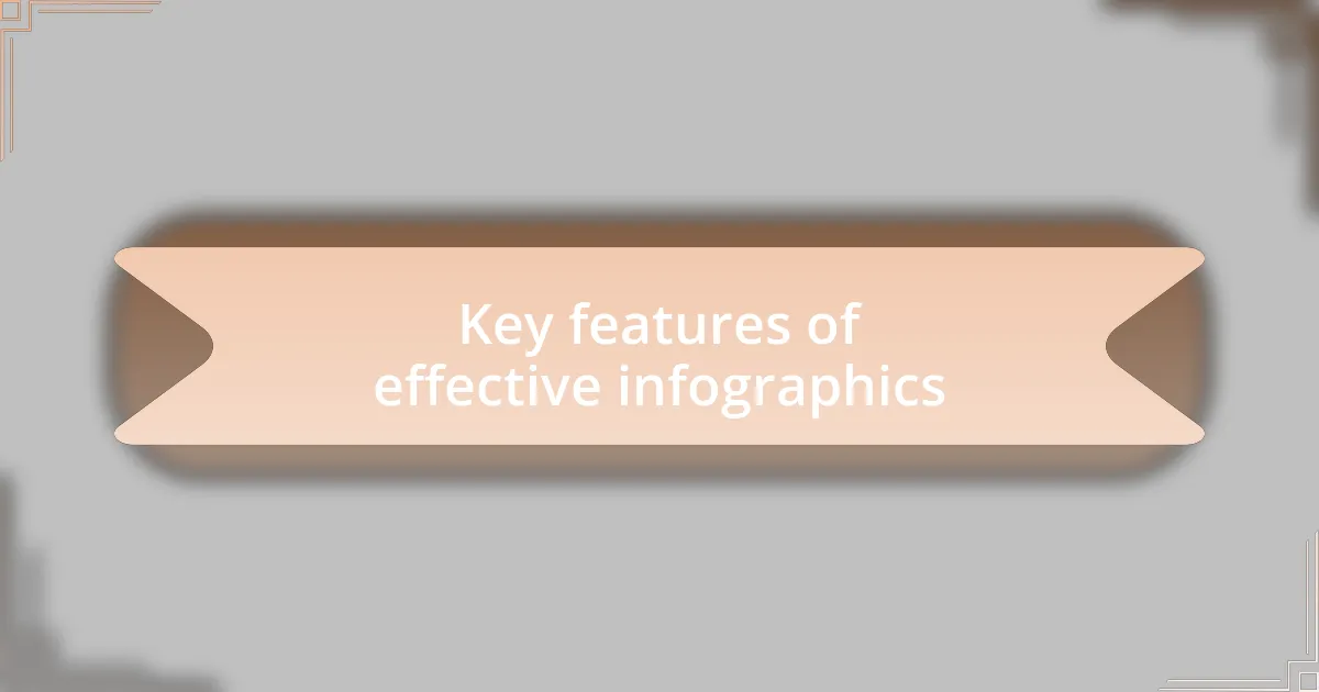 Key features of effective infographics