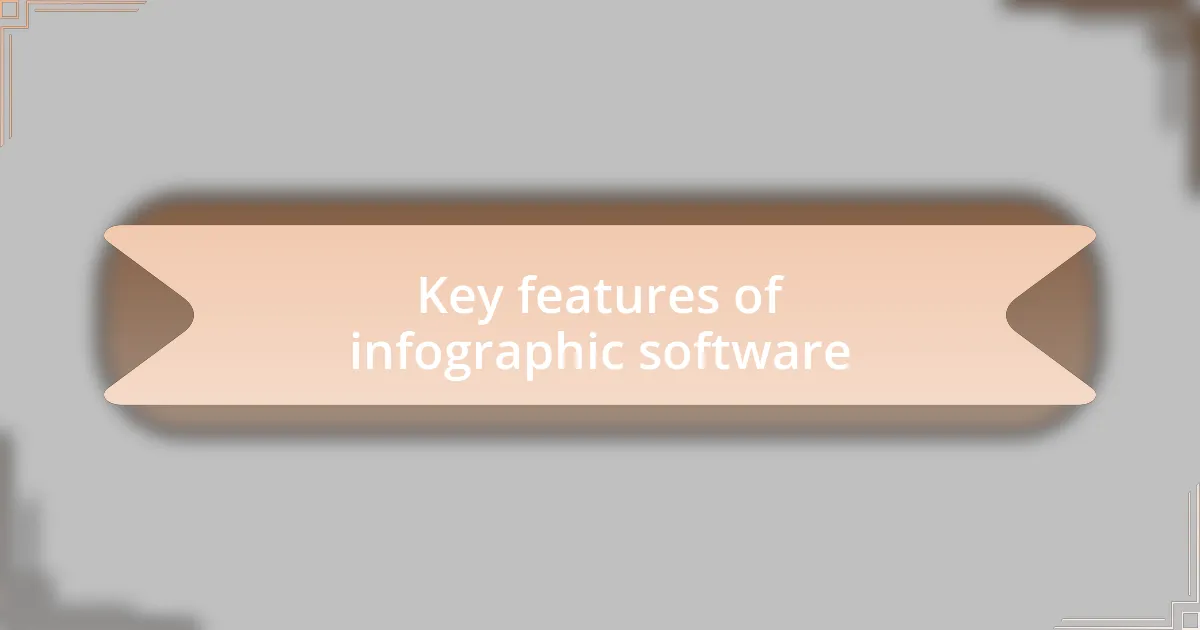 Key features of infographic software