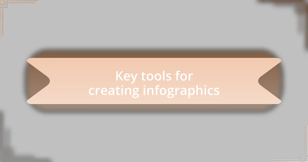 Key tools for creating infographics