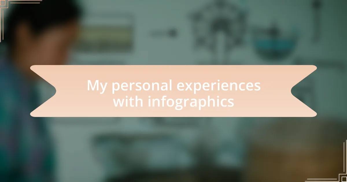 My personal experiences with infographics