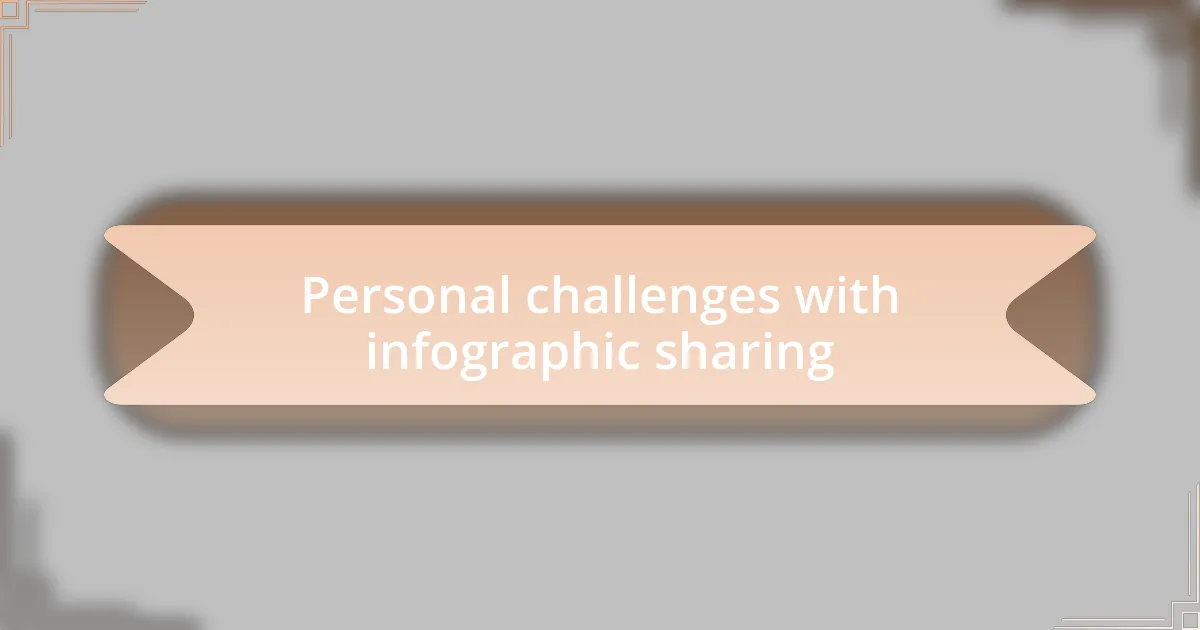 Personal challenges with infographic sharing