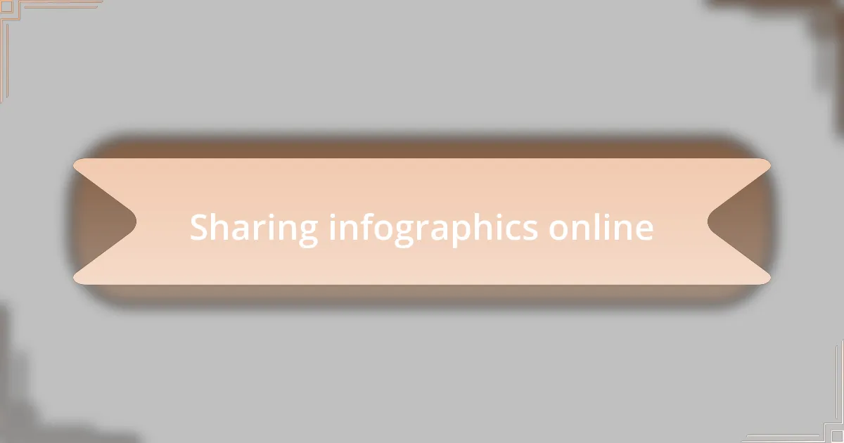 Sharing infographics online