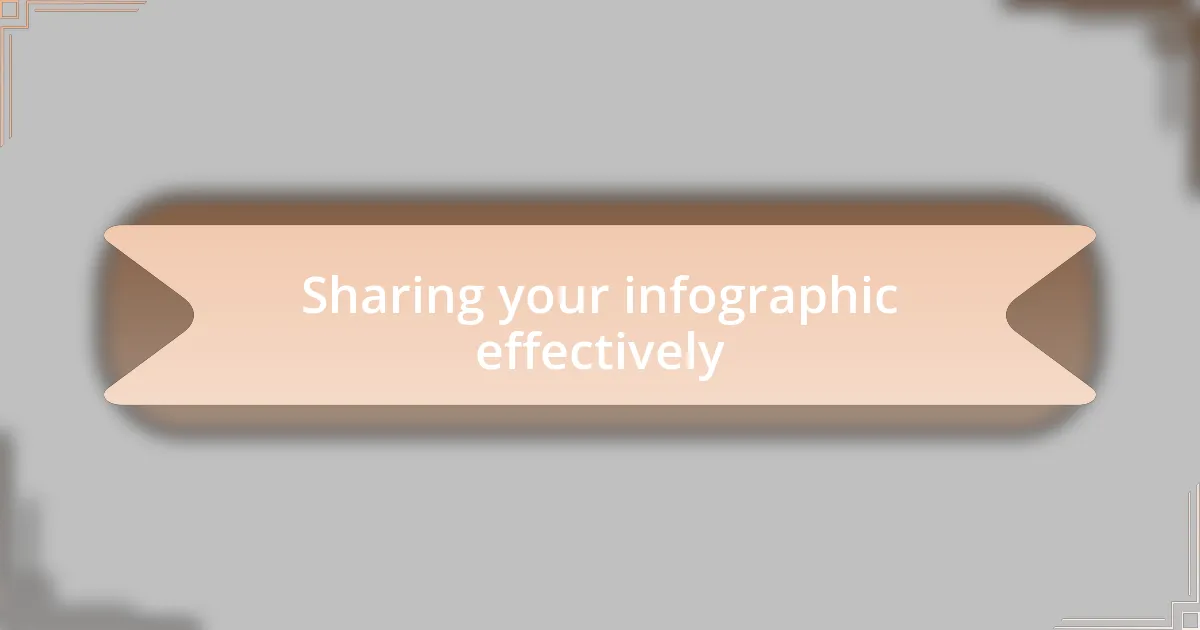 Sharing your infographic effectively