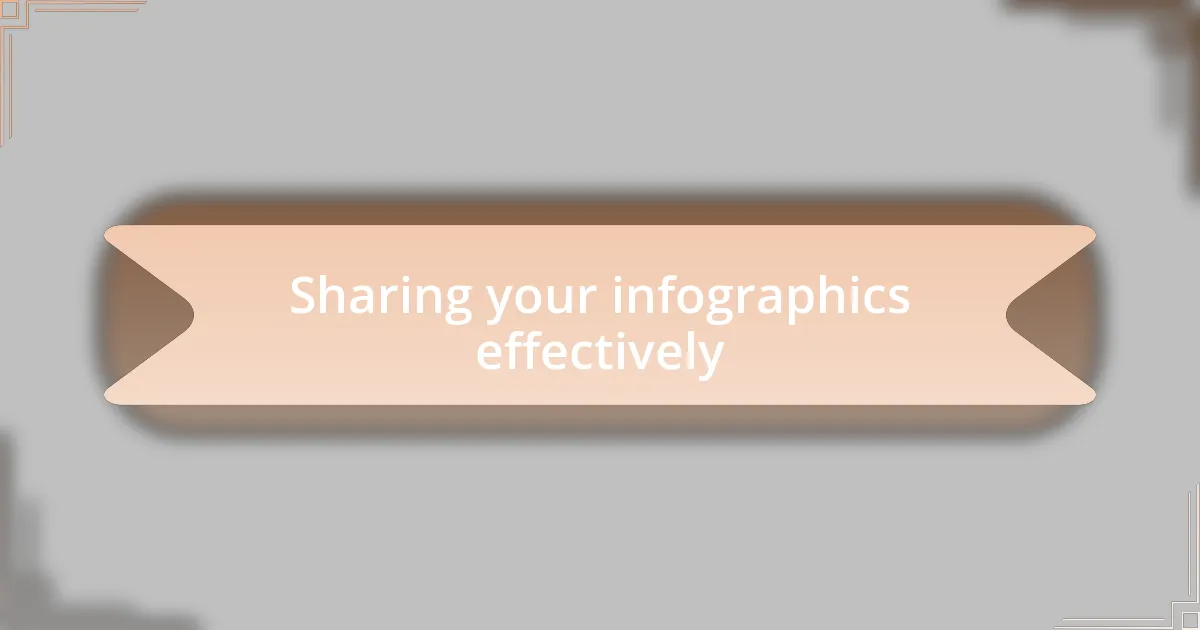 Sharing your infographics effectively