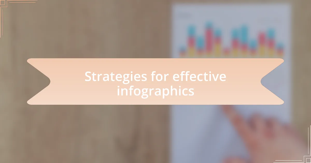 Strategies for effective infographics