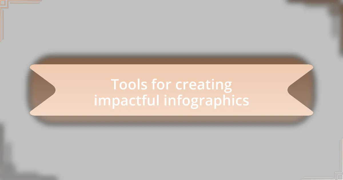 Tools for creating impactful infographics