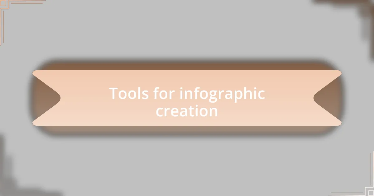 Tools for infographic creation