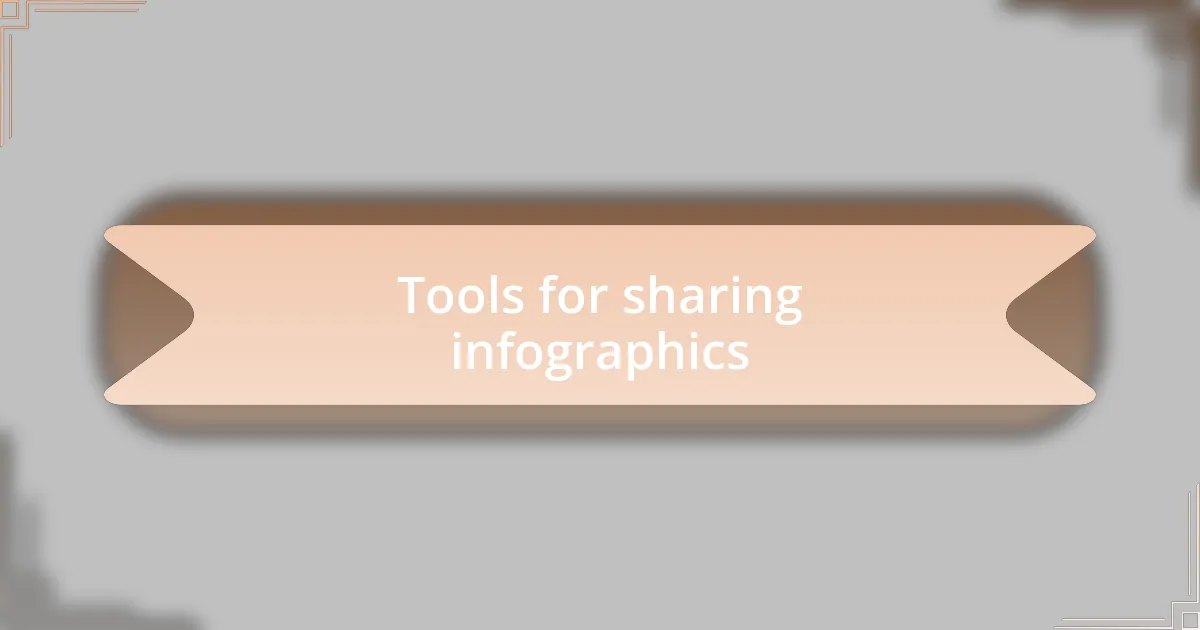 Tools for sharing infographics